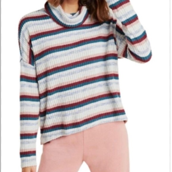 Anthropologie Saturday Sunday Striped Turtle Neck - Picture 2 of 10